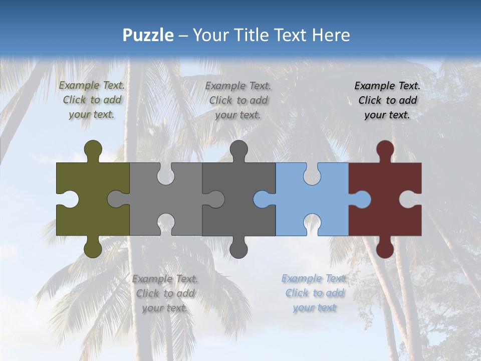 Tourism Shore Coconut PowerPoint Template