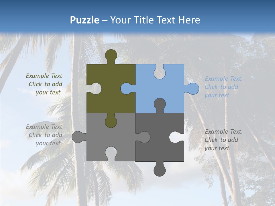 Tourism Shore Coconut PowerPoint Template