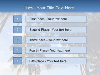 Tourism Shore Coconut PowerPoint Template