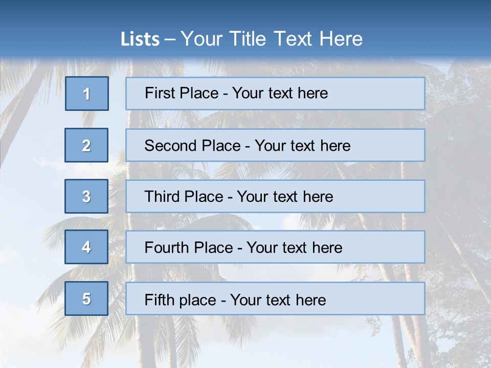 Tourism Shore Coconut PowerPoint Template