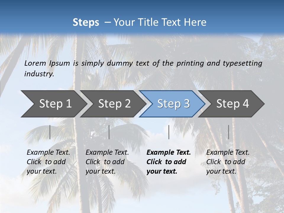 Tourism Shore Coconut PowerPoint Template