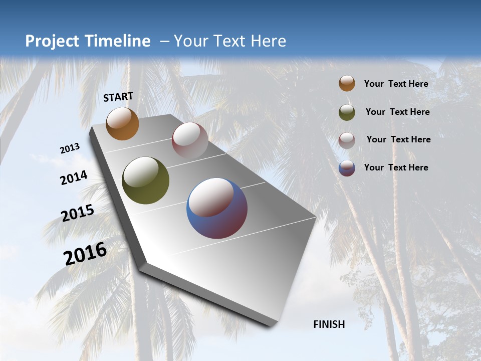 Tourism Shore Coconut PowerPoint Template