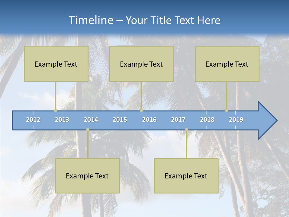 Tourism Shore Coconut PowerPoint Template