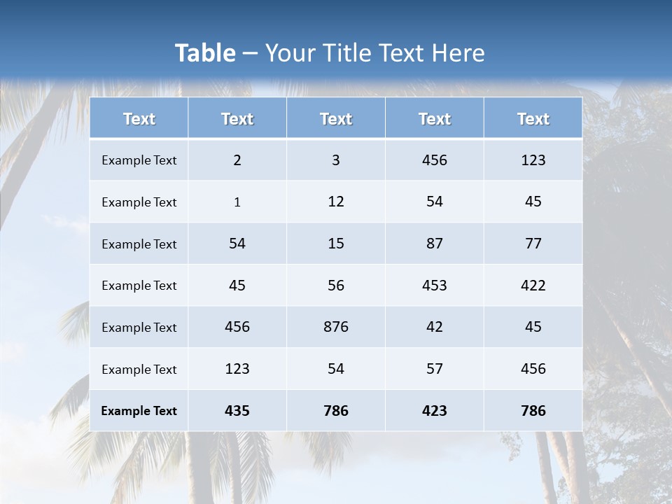 Tourism Shore Coconut PowerPoint Template
