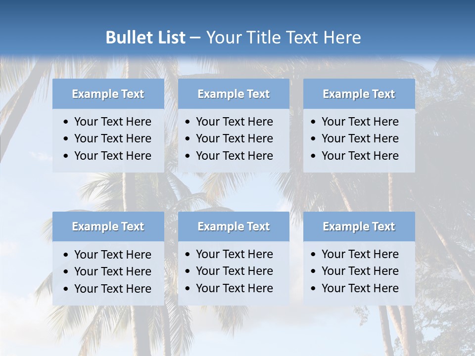 Tourism Shore Coconut PowerPoint Template