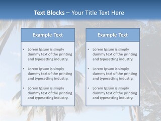 Tourism Shore Coconut PowerPoint Template