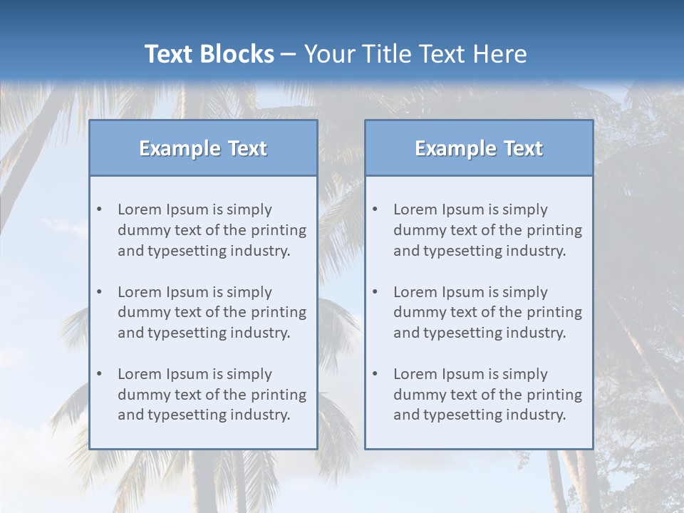 Tourism Shore Coconut PowerPoint Template