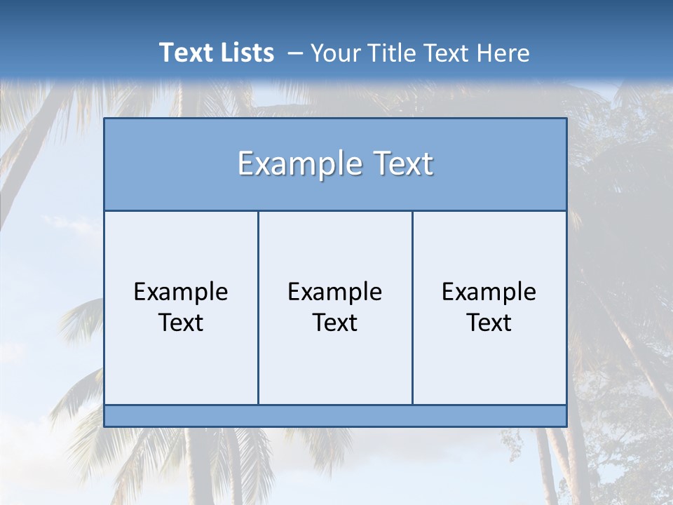 Tourism Shore Coconut PowerPoint Template