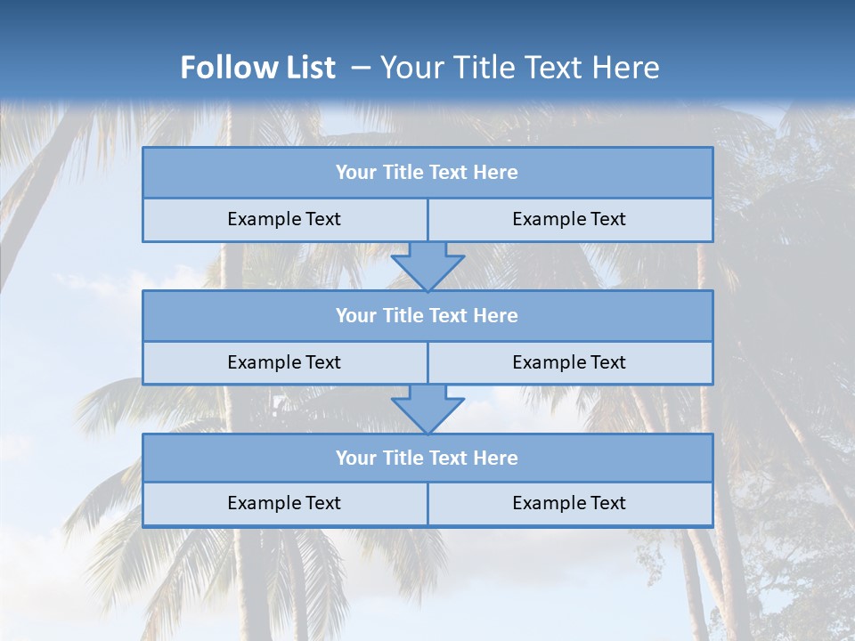 Tourism Shore Coconut PowerPoint Template