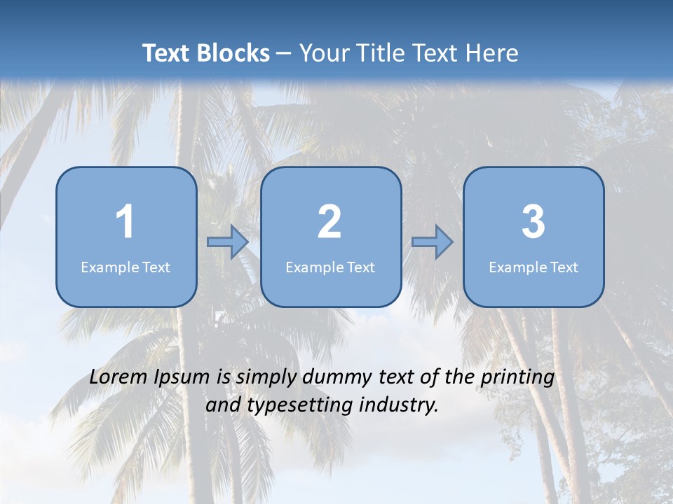 Tourism Shore Coconut PowerPoint Template