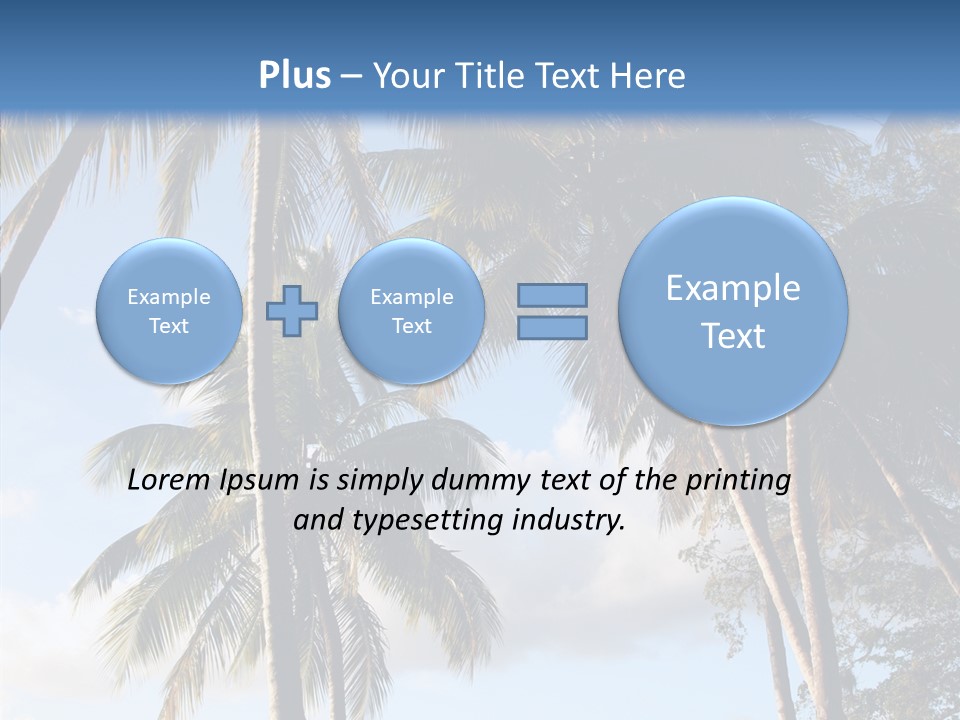 Tourism Shore Coconut PowerPoint Template
