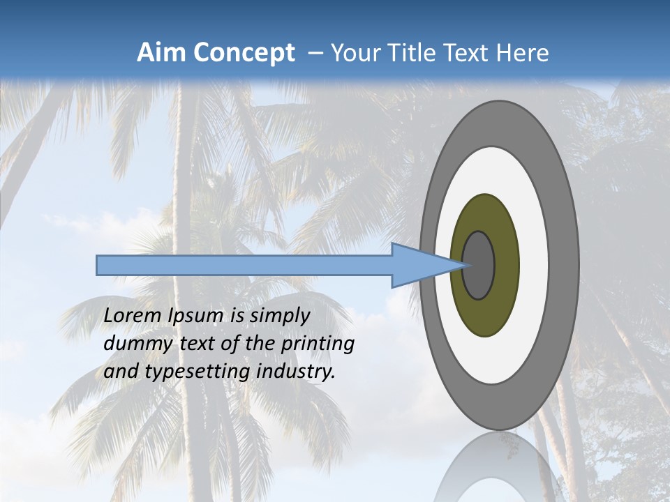 Tourism Shore Coconut PowerPoint Template