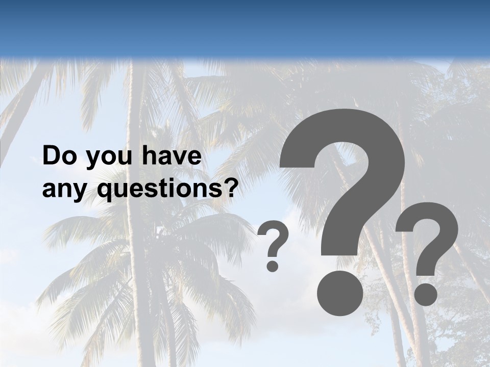 Tourism Shore Coconut PowerPoint Template