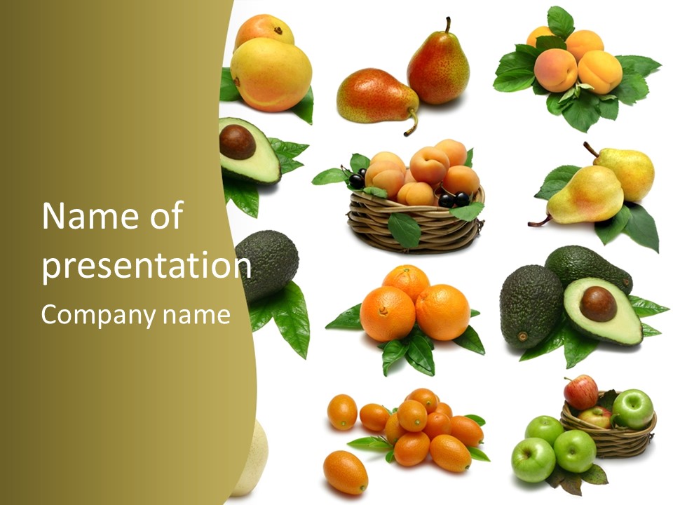 Basket Group Apricot PowerPoint Template