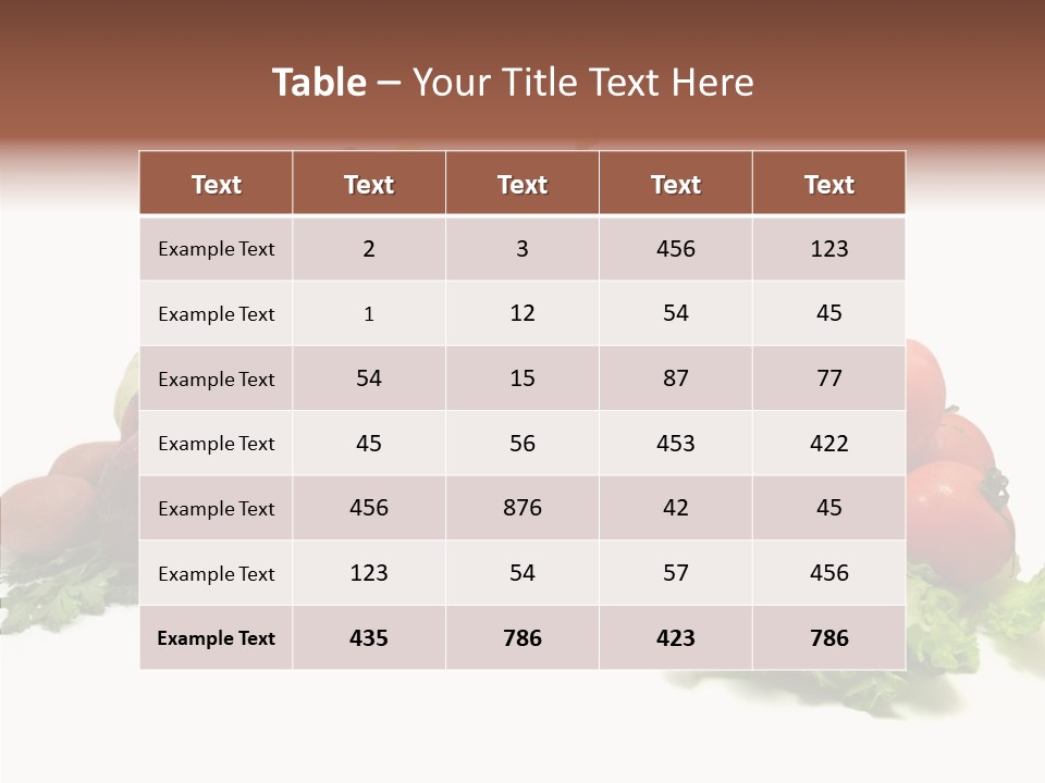 Background Ingredient Organic PowerPoint Template