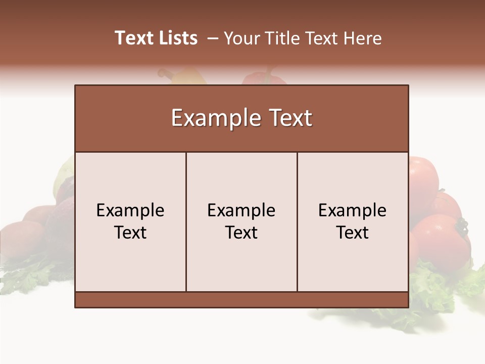 Background Ingredient Organic PowerPoint Template