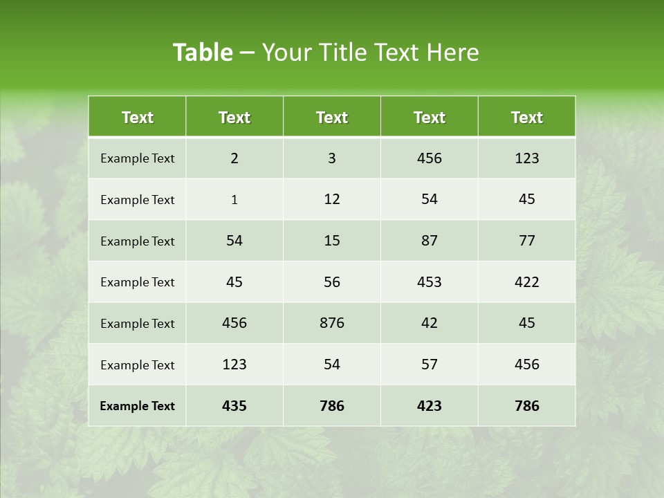 Spring Food Development PowerPoint Template