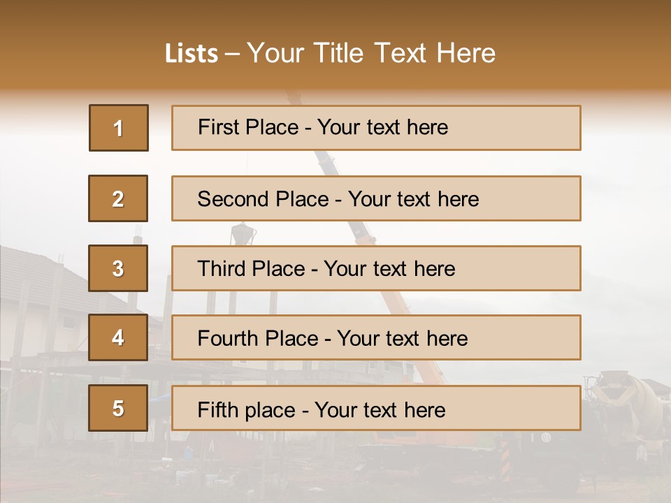 Concrete Construction Mix PowerPoint Template