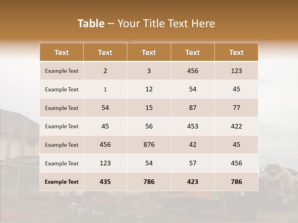 Concrete Construction Mix PowerPoint Template