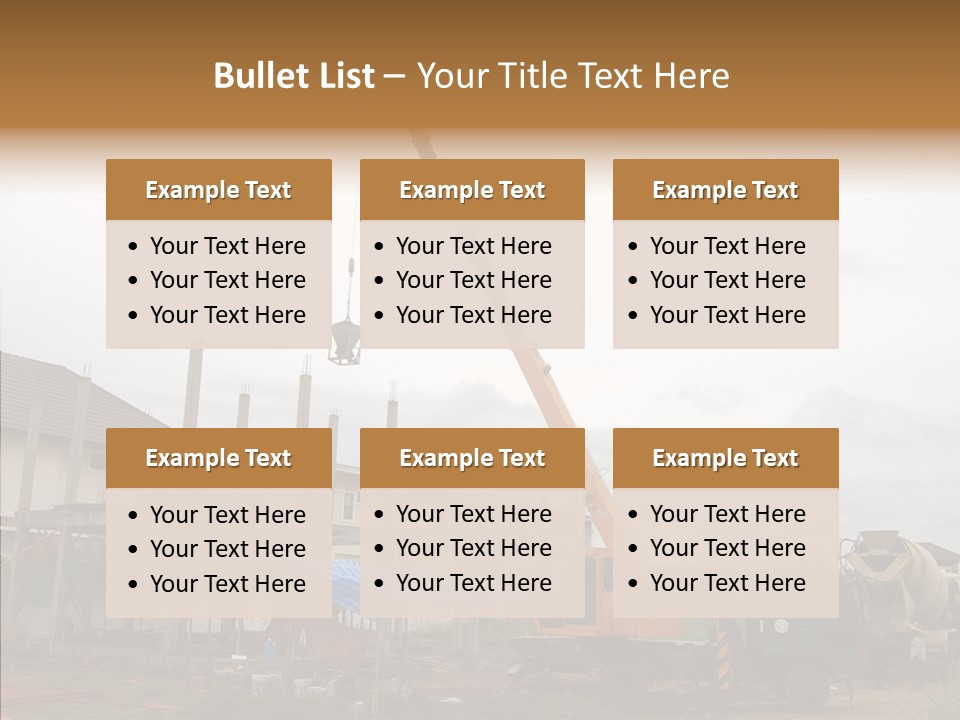 Concrete Construction Mix PowerPoint Template