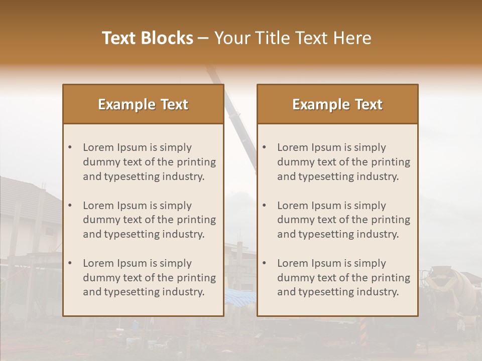 Concrete Construction Mix PowerPoint Template