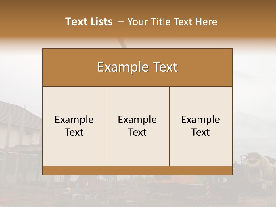 Concrete Construction Mix PowerPoint Template