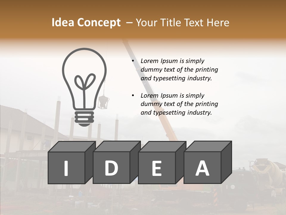 Concrete Construction Mix PowerPoint Template