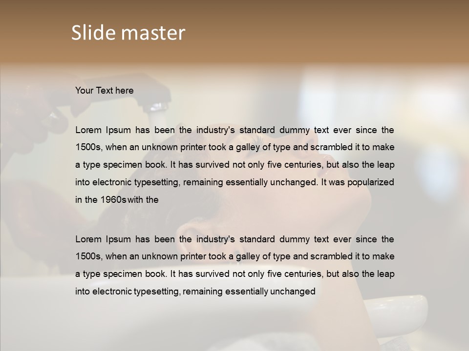 Beauty Barbershop Equipment PowerPoint Template