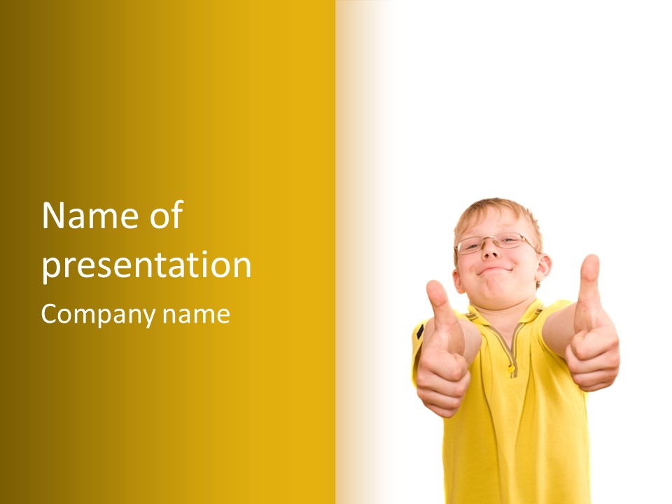 Fingers Thumbs Background PowerPoint Template