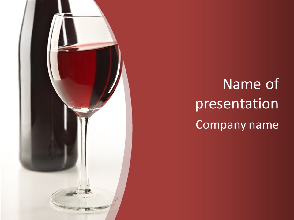 Wine Bottle Glare PowerPoint Template