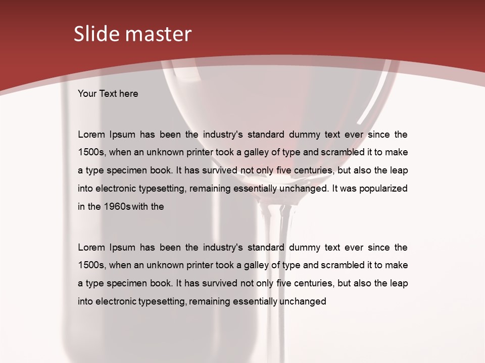 Wine Bottle Glare PowerPoint Template
