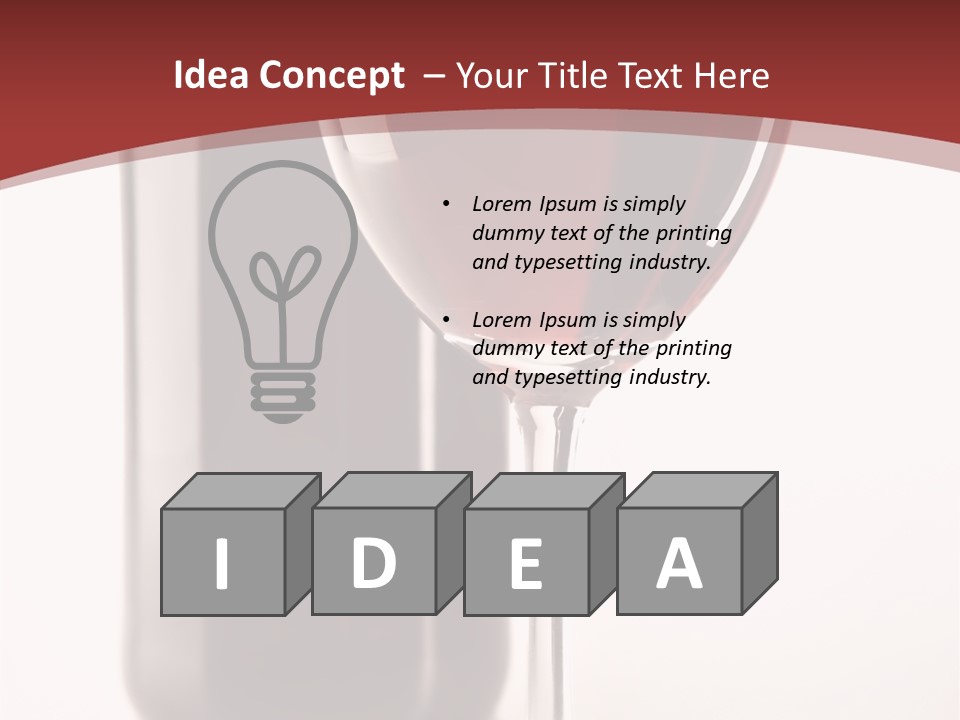 Wine Bottle Glare PowerPoint Template