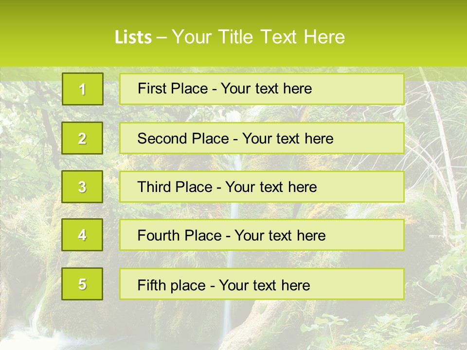 Tree Flow Rushing PowerPoint Template