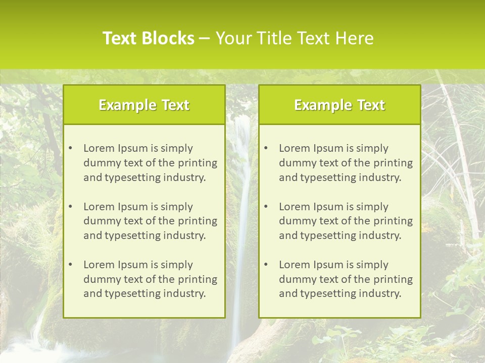 Tree Flow Rushing PowerPoint Template