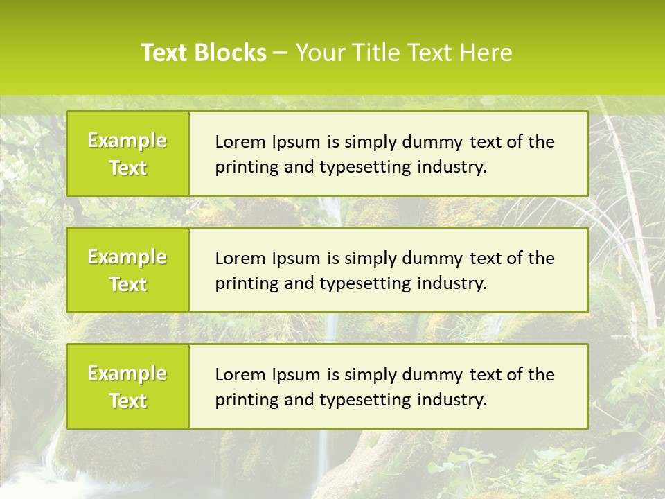 Tree Flow Rushing PowerPoint Template