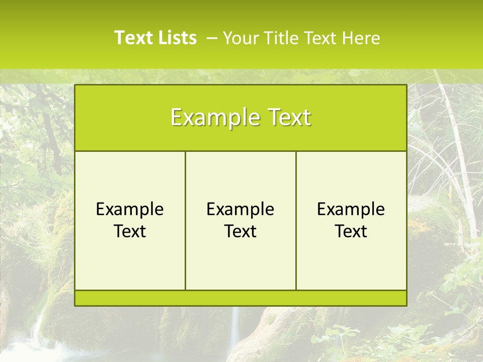 Tree Flow Rushing PowerPoint Template