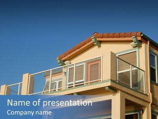 Structure California Exterior PowerPoint Template