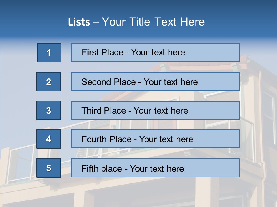 Structure California Exterior PowerPoint Template