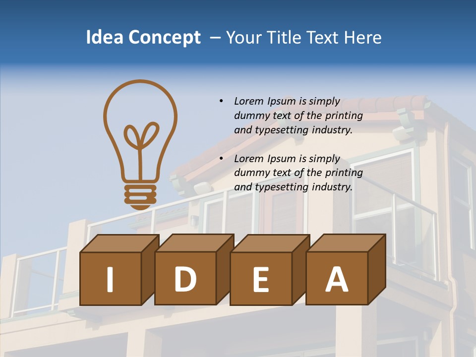 Structure California Exterior PowerPoint Template