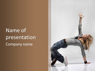 Freestyle Posture Jumping PowerPoint Template