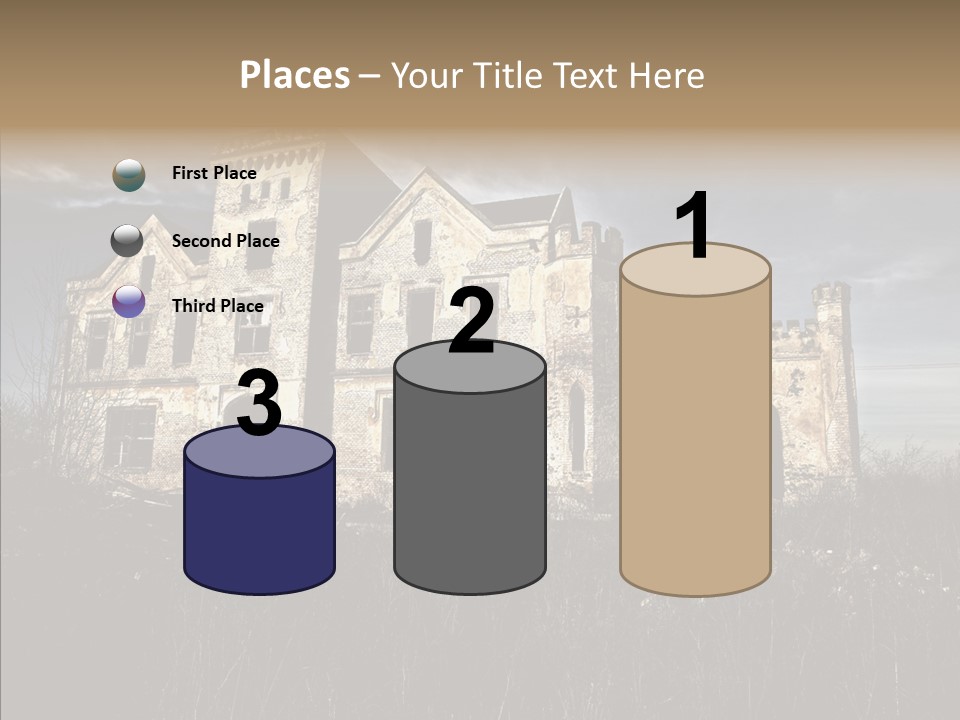 Weed Demolished Castle PowerPoint Template