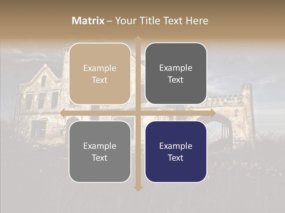 Weed Demolished Castle PowerPoint Template