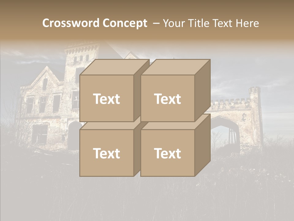 Weed Demolished Castle PowerPoint Template