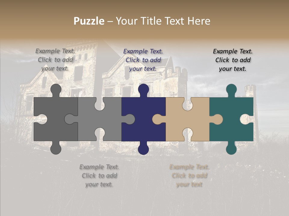 Weed Demolished Castle PowerPoint Template