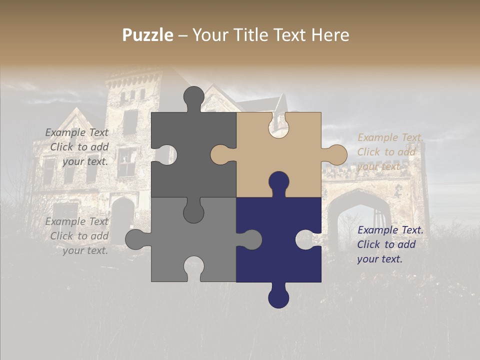 Weed Demolished Castle PowerPoint Template