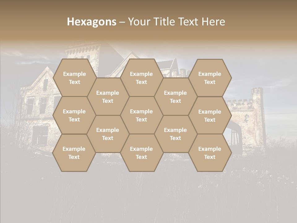 Weed Demolished Castle PowerPoint Template