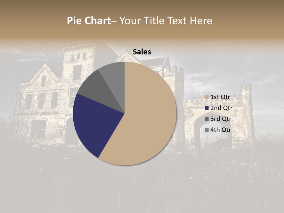 Weed Demolished Castle PowerPoint Template
