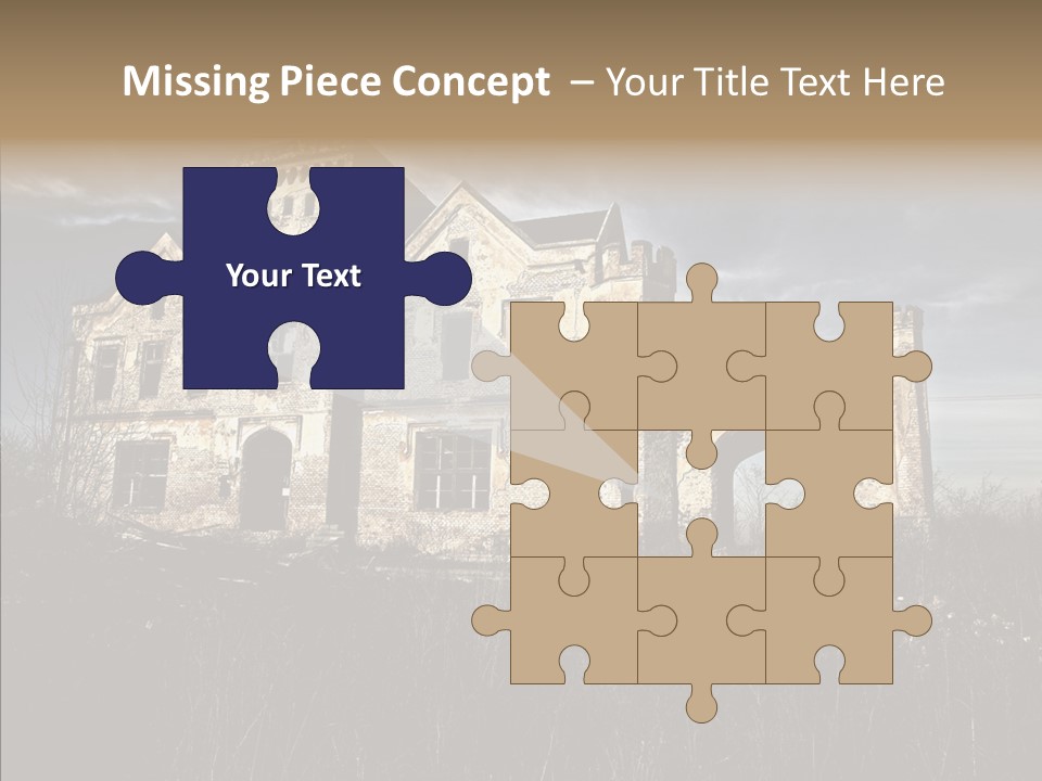 Weed Demolished Castle PowerPoint Template