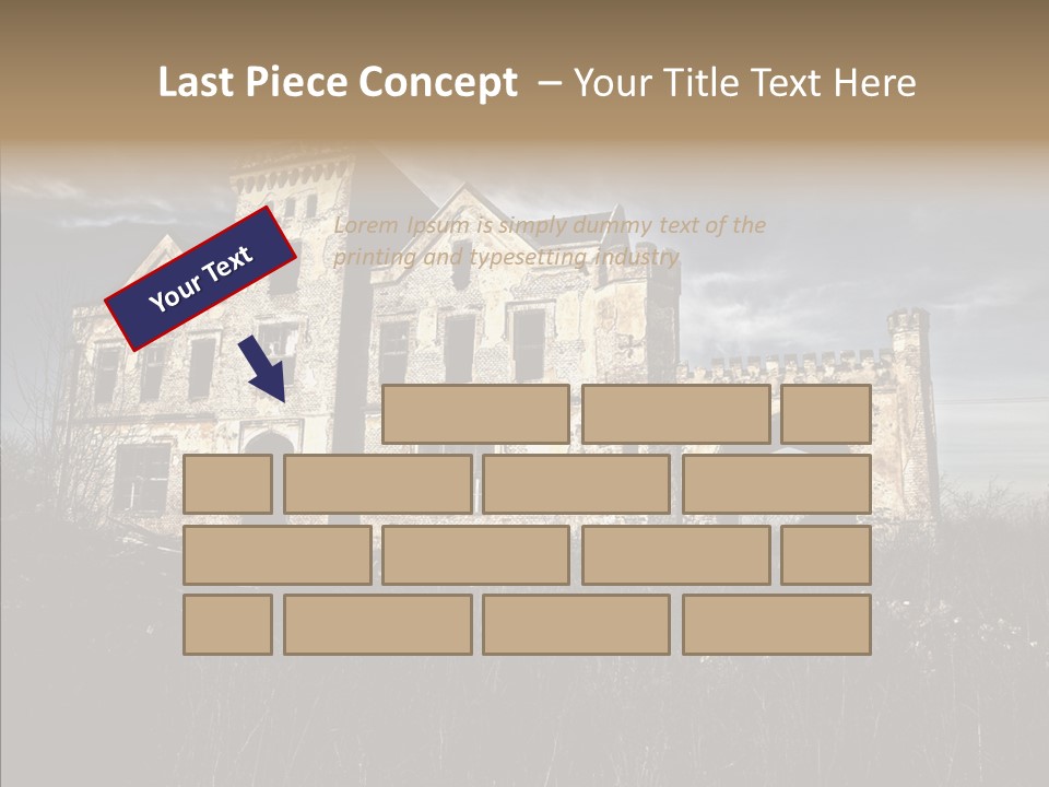 Weed Demolished Castle PowerPoint Template