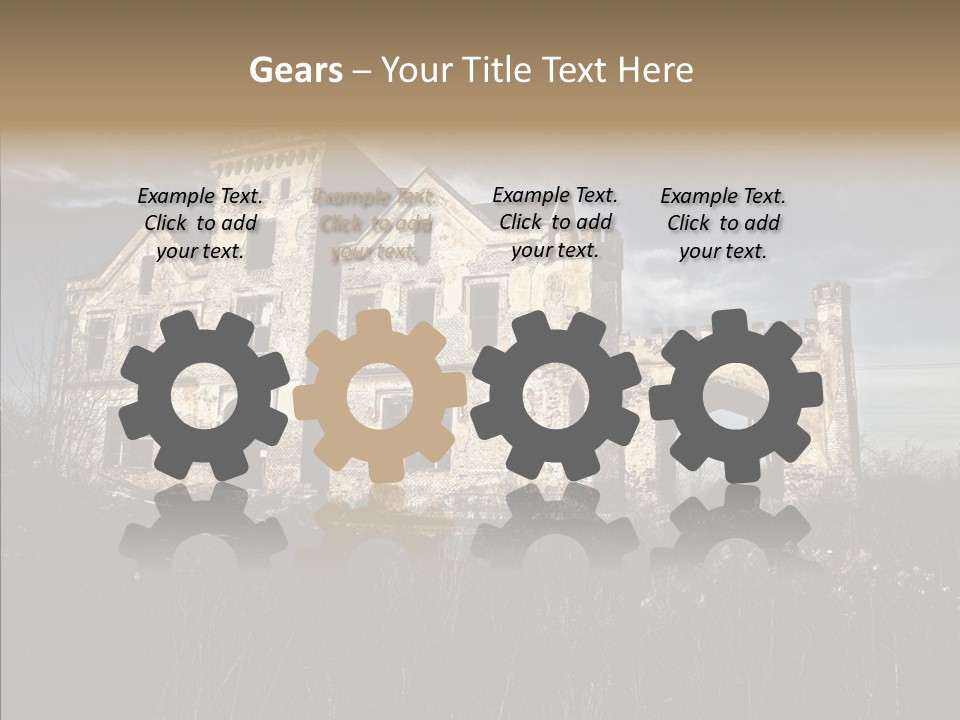 Weed Demolished Castle PowerPoint Template